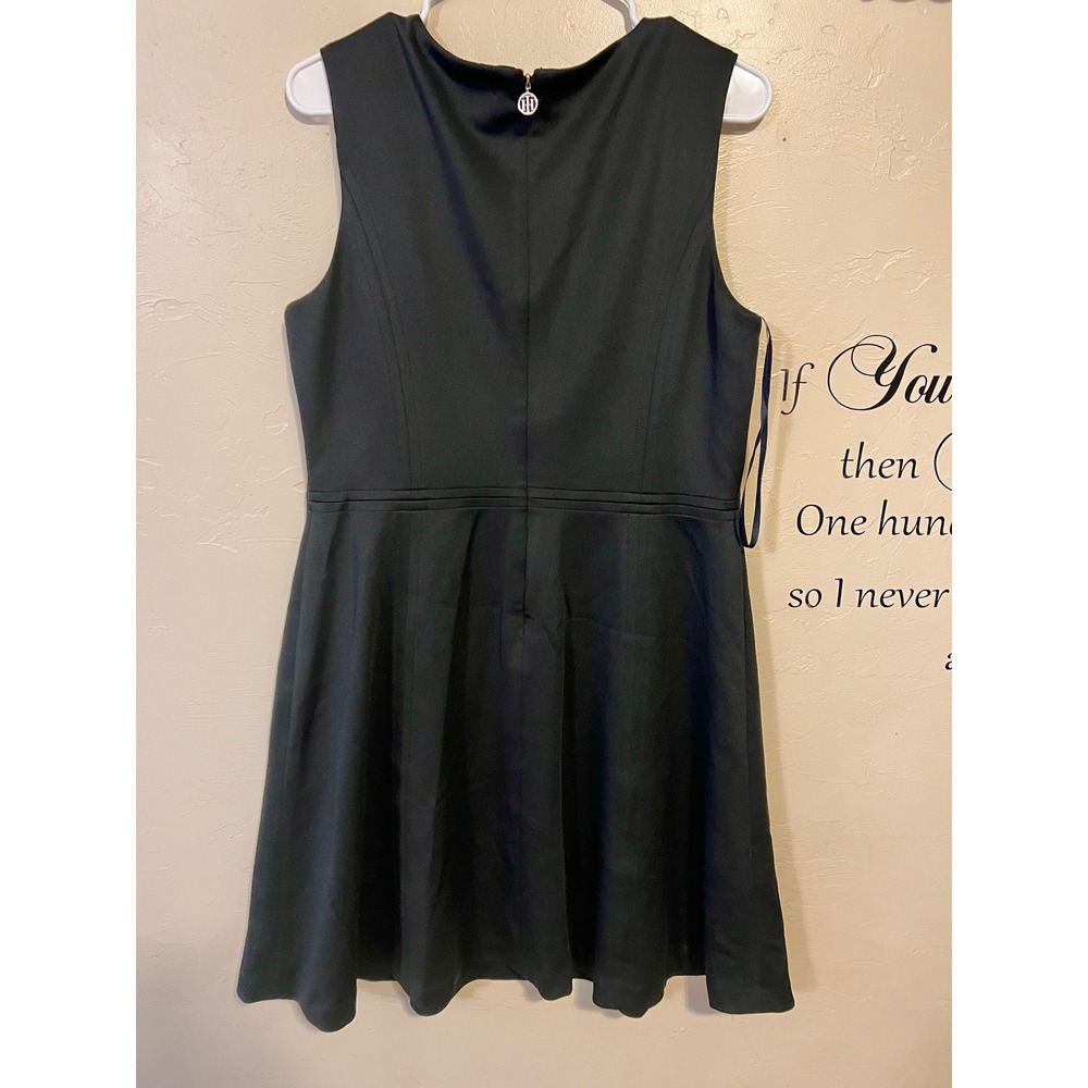 Tommy Hilfiger Black Sleeveless Fit & Flare Dress Button Detail 14 nautical - Picture 8 of 8